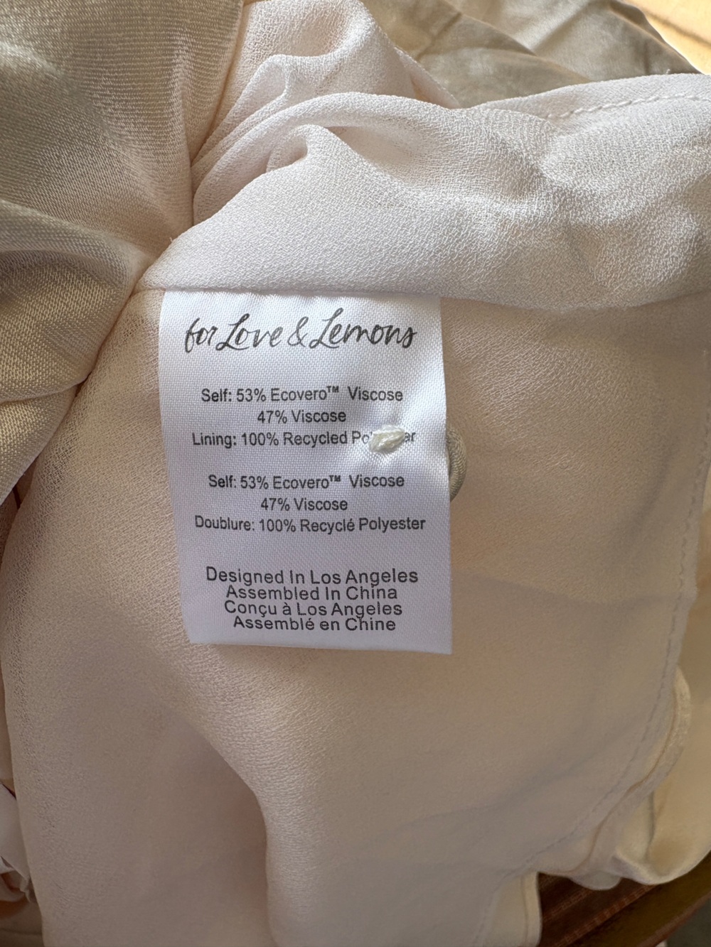 $319 NWT For Love And Lemons “Jewel” Maxi Dress in Cream Sz Large - Picture 10 of 12